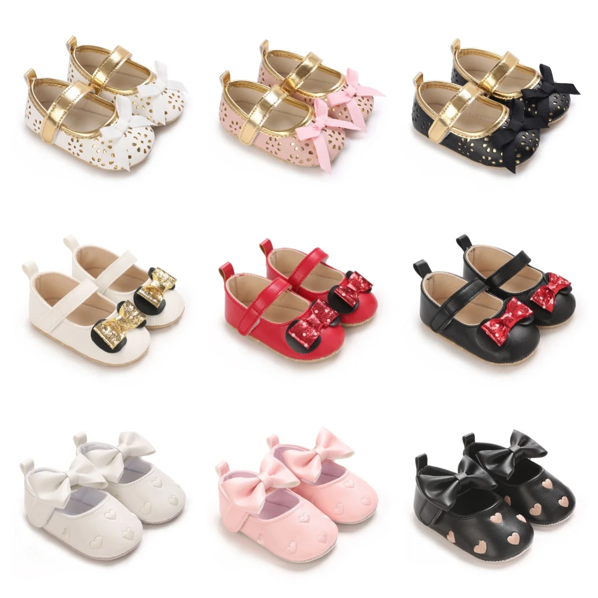 Cute and sweet spring and summer breeze bow princess shoes for baby girls, comfortable and breathable walking shoes for newborns
Cute and sweet spring and summer breeze bow princess shoes for baby girls, comfortable and breathable walking shoes for newborns