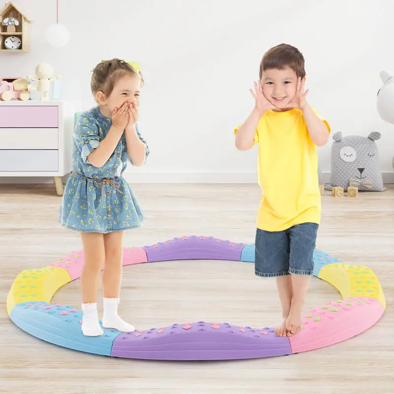 Colorful Kids Wavy Balance Beam with Textured Surface and Non-slip Foot Pads-Pink & Purple
Colorful Kids Wavy Balance Beam with Textured Surface and Non-slip Foot Pads-Pink & Purple