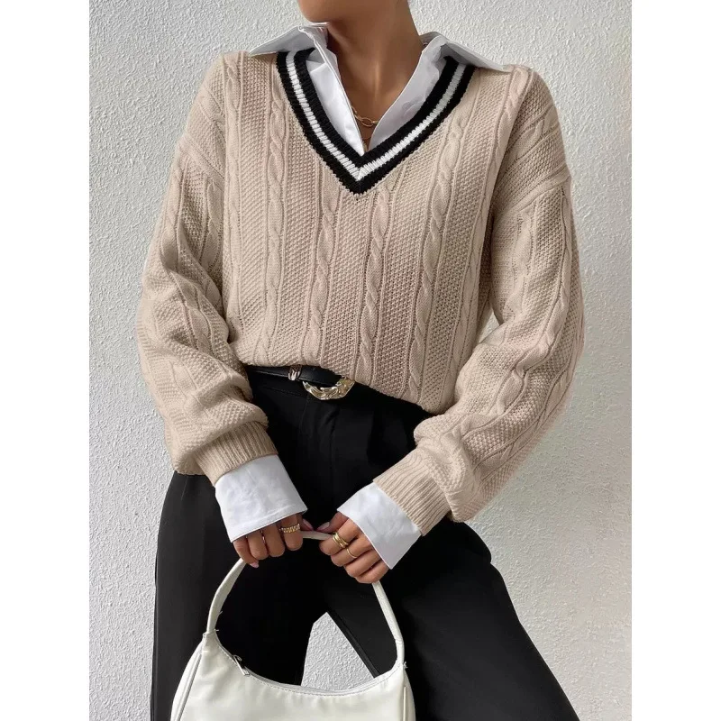 Women's V-Neck Sweater Comfortable Knitted Top Fashionable Casual Wear Durable Quality Spring Season Essential
Women's V-Neck Sweater Comfortable Knitted Top Fashionable Casual Wear Durable Quality Spring Season Essential