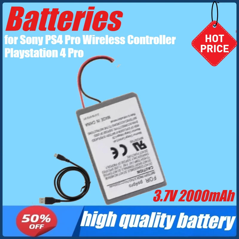 2pcs 3.7V Rechargeable Battery for Sony PS4 Pro Wireless Controller Playstation 4 Pro CUH-ZCT2 GamePad Replacement Battery Pack
2pcs 3.7V Rechargeable Battery for Sony PS4 Pro Wireless Controller Playstation 4 Pro CUH-ZCT2 GamePad Replacement Battery Pack