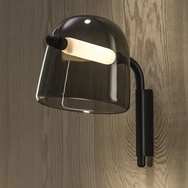Modern simple glass bedroom bedside wall lamp Nordic creative hotel aisle study designer living room wall lamp
Modern simple glass bedroom bedside wall lamp Nordic creative hotel aisle study designer living room wall lamp