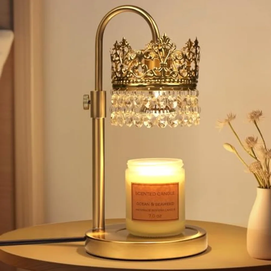 Candle Warmer Lamp with Timer Dimmer Adjustable Height with 2 Bulbs Crystal Candle Lamp Elegant Home Decor for Valentine's Day
Candle Warmer Lamp with Timer Dimmer Adjustable Height with 2 Bulbs Crystal Candle Lamp Elegant Home Decor for Valentine's Day