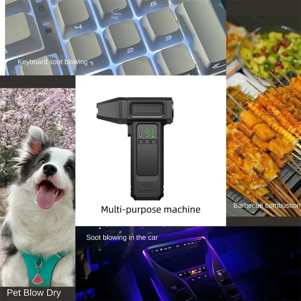 400000RPM Handheld Turbo Violent Fan LED Lighting Digital Display Electric Air Blower High-Speed Brushless Motor
400000RPM Handheld Turbo Violent Fan LED Lighting Digital Display Electric Air Blower High-Speed Brushless Motor