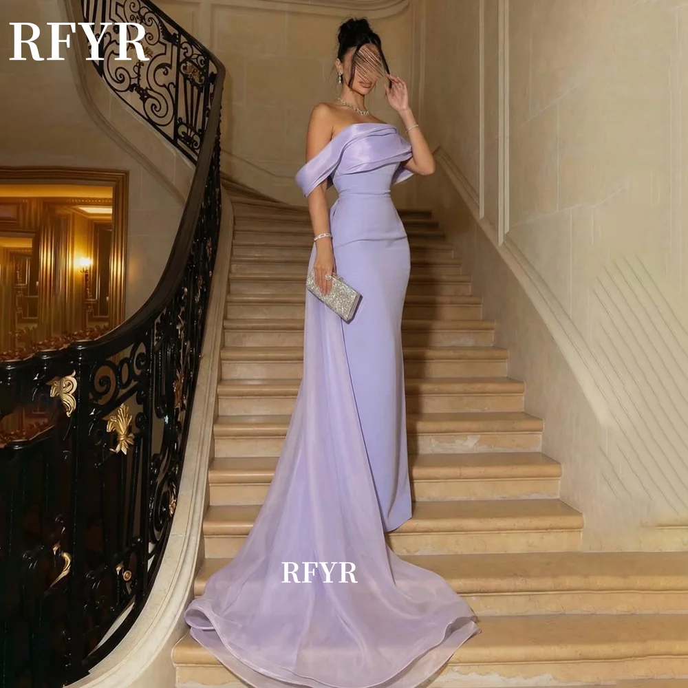 RFYR Mermaid Prom Dress Off Shoulder Evening Dress with Back Train Crepe Party Dresses for Women vestidos Customized
RFYR Mermaid Prom Dress Off Shoulder Evening Dress with Back Train Crepe Party Dresses for Women vestidos Customized