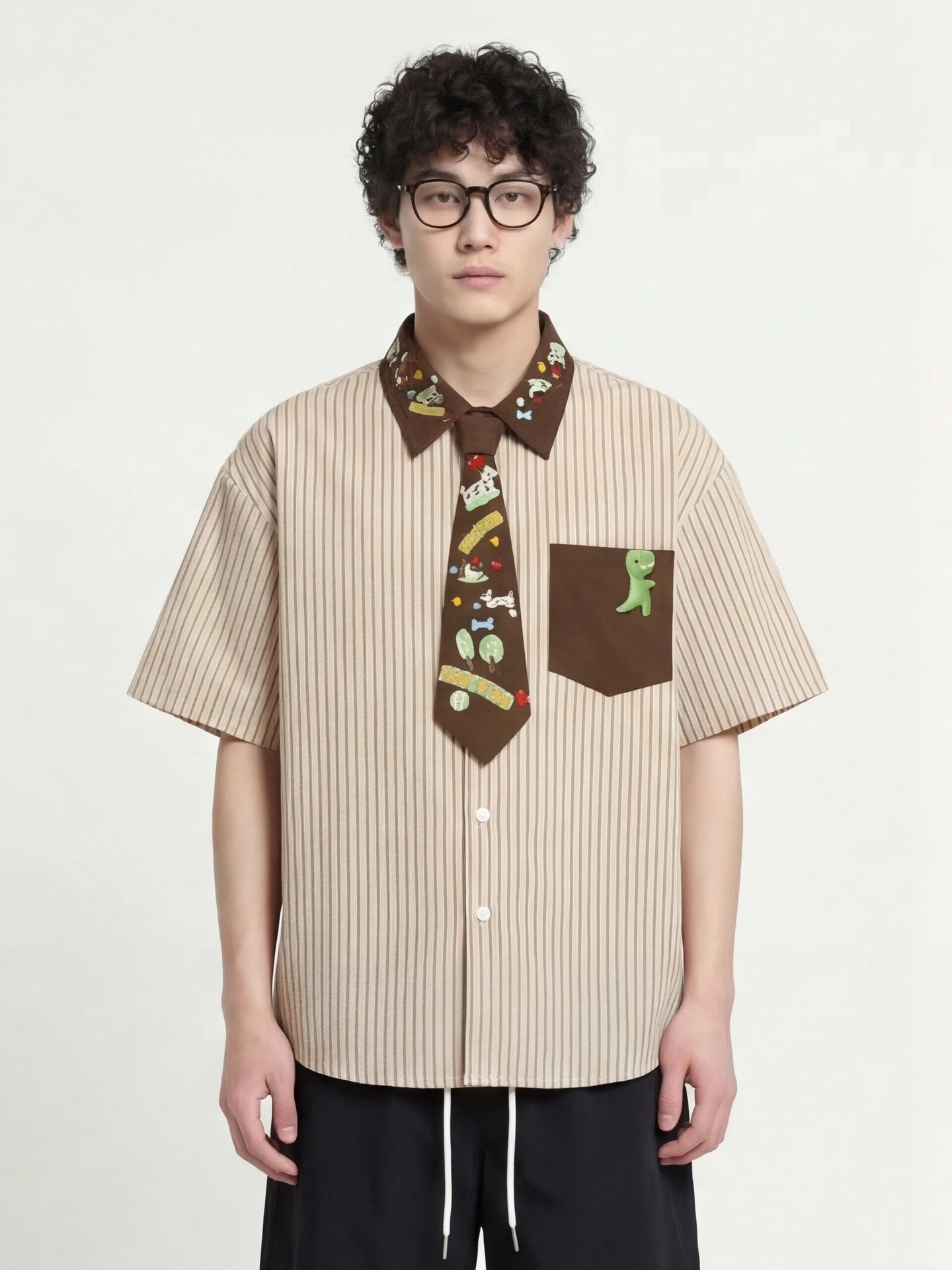 Loose ort Sve irt Color Blo Collar Striped Design kets from Casual Sle Polyester Cotton Blend Summer Wear
Loose ort Sve irt Color Blo Collar Striped Design kets from Casual Sle Polyester Cotton Blend Summer Wear