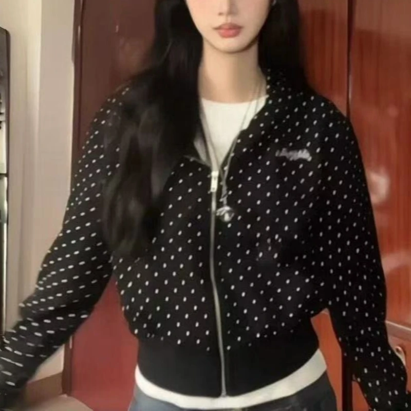 Vintage Sweet Polka Dot Print Hoodie Jacket Women New Design High Street Zip Up Coat Japanese Kawaii Cute Slim Y2K Clothing 2026
Vintage Sweet Polka Dot Print Hoodie Jacket Women New Design High Street Zip Up Coat Japanese Kawaii Cute Slim Y2K Clothing 2026