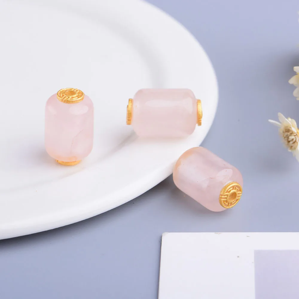 ZHEN-D Jewelry Natural Pink Crystal Rose Quartz Silver Gilded Sweetheart Connector Spacer Bead DIY Accessories Romantic Gift
ZHEN-D Jewelry Natural Pink Crystal Rose Quartz Silver Gilded Sweetheart Connector Spacer Bead DIY Accessories Romantic Gift