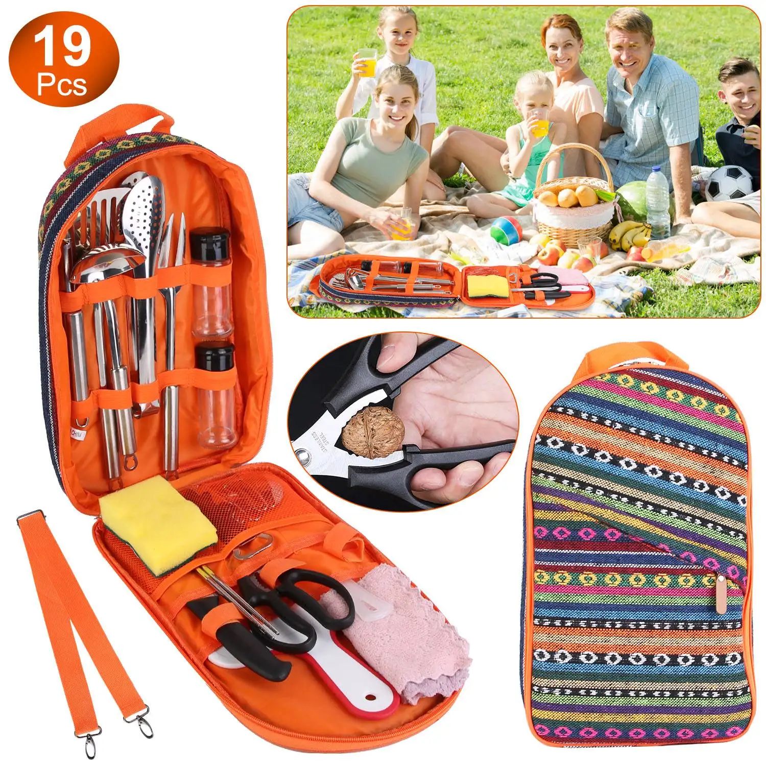 19Pcs Camping Cooking Utensil Kit Portable Picnic Cookware Outdoor Kitchen Equipment Gear Campfire Barbecue Appliances
19Pcs Camping Cooking Utensil Kit Portable Picnic Cookware Outdoor Kitchen Equipment Gear Campfire Barbecue Appliances