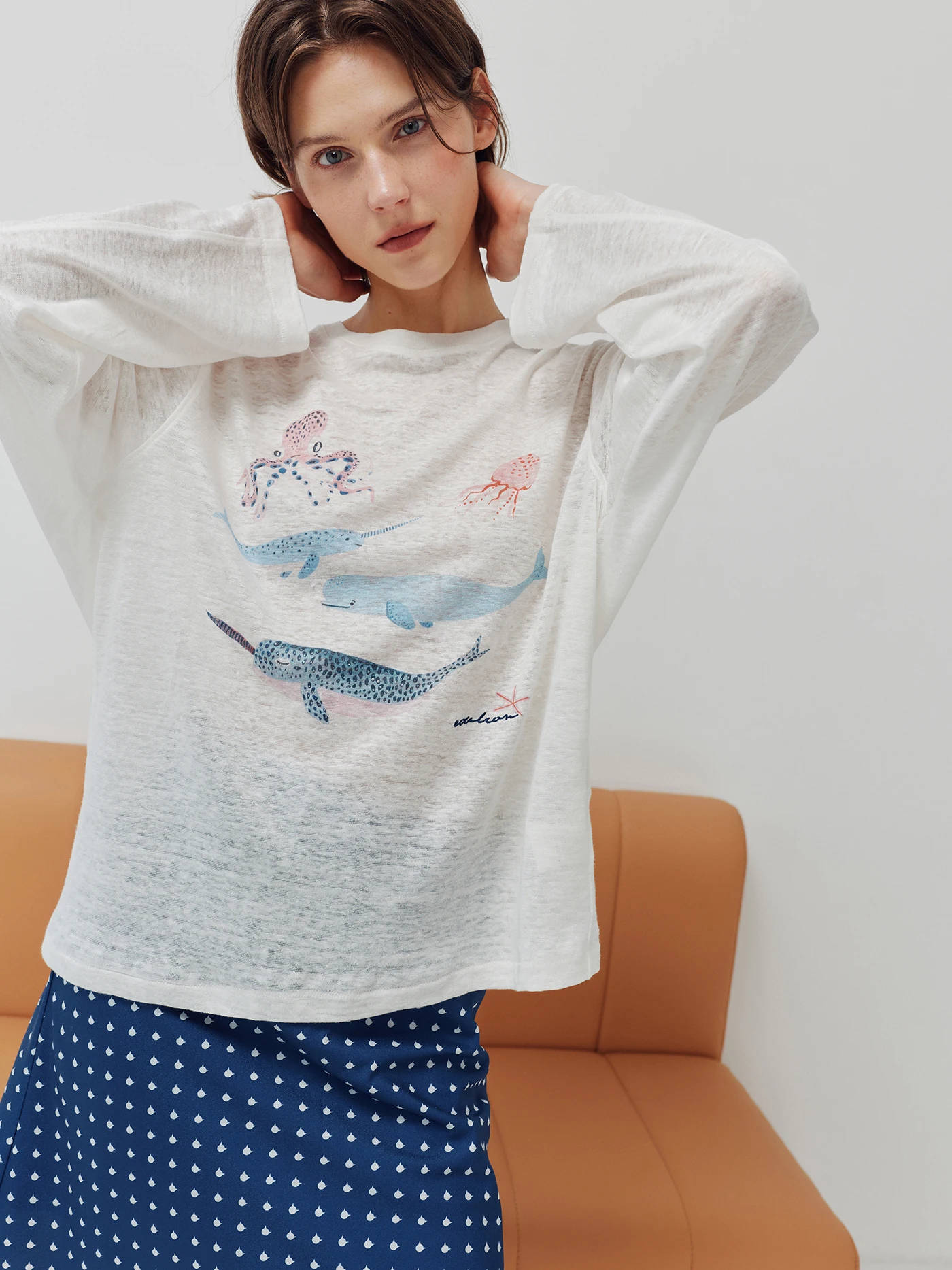 Cool Breathable Long Sleeve T-Shirt round Neck Printed Bamboo Rayon Linen Women's Casual Loose Fit Summer Top Pigpighouse
Cool Breathable Long Sleeve T-Shirt round Neck Printed Bamboo Rayon Linen Women's Casual Loose Fit Summer Top Pigpighouse