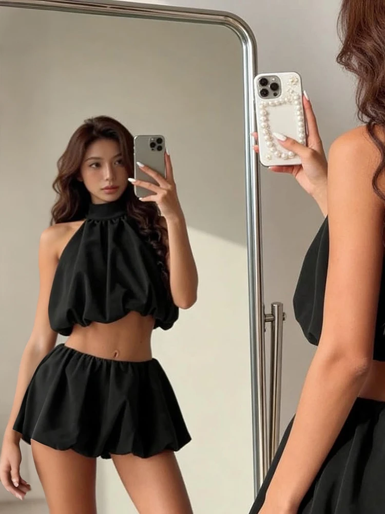 Kliou Ruched Elegant 2 Piece Set Woman Summer Trend Turtleneck Navel Exposed Crop Tops+Mini Skirts Street Fashion Style Suits
Kliou Ruched Elegant 2 Piece Set Woman Summer Trend Turtleneck Navel Exposed Crop Tops+Mini Skirts Street Fashion Style Suits