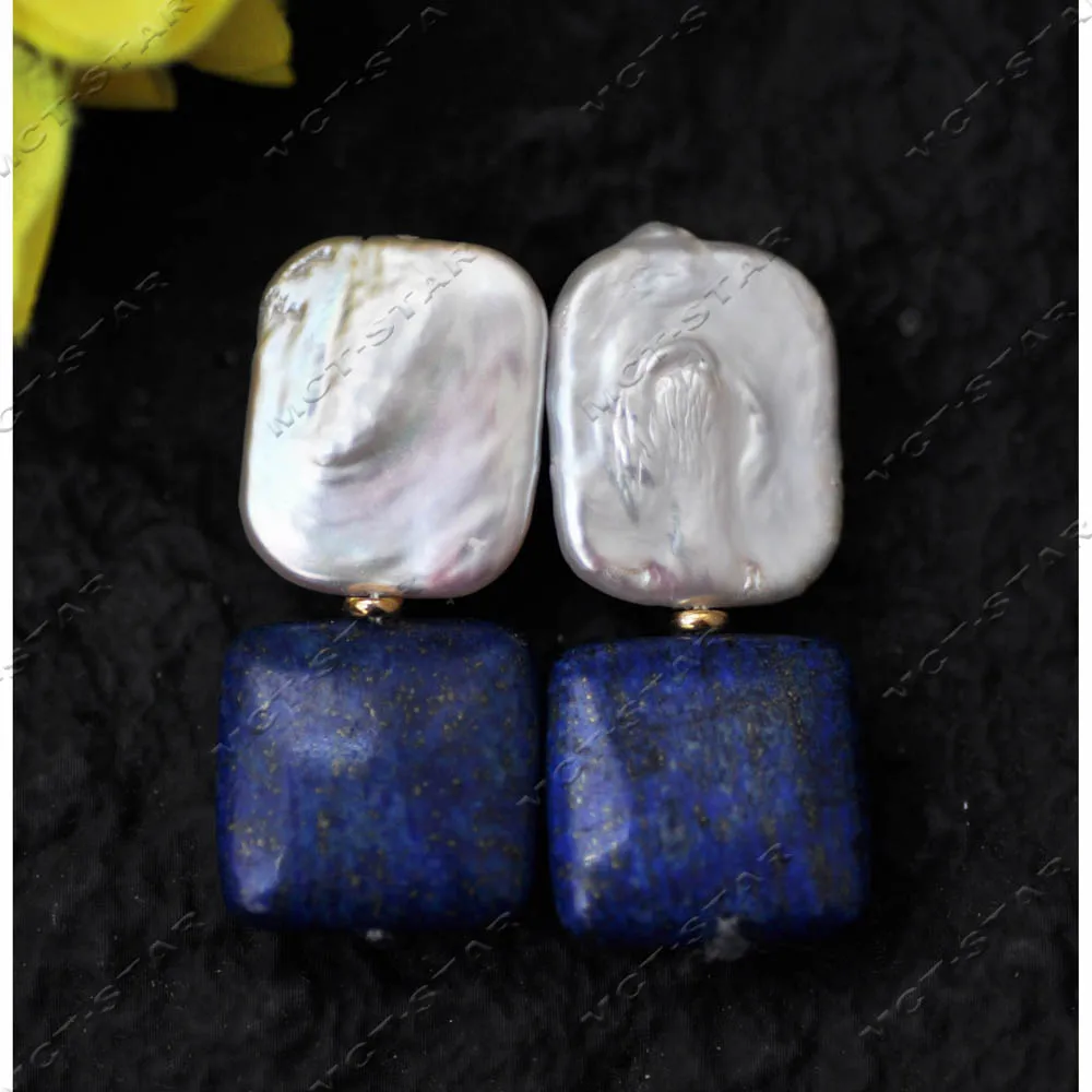 MTC·STAR Creativity 24mm Rectangle Coin White Blue Lapis lazuli Dangle Earring (Z14214)
MTC·STAR Creativity 24mm Rectangle Coin White Blue Lapis lazuli Dangle Earring (Z14214)