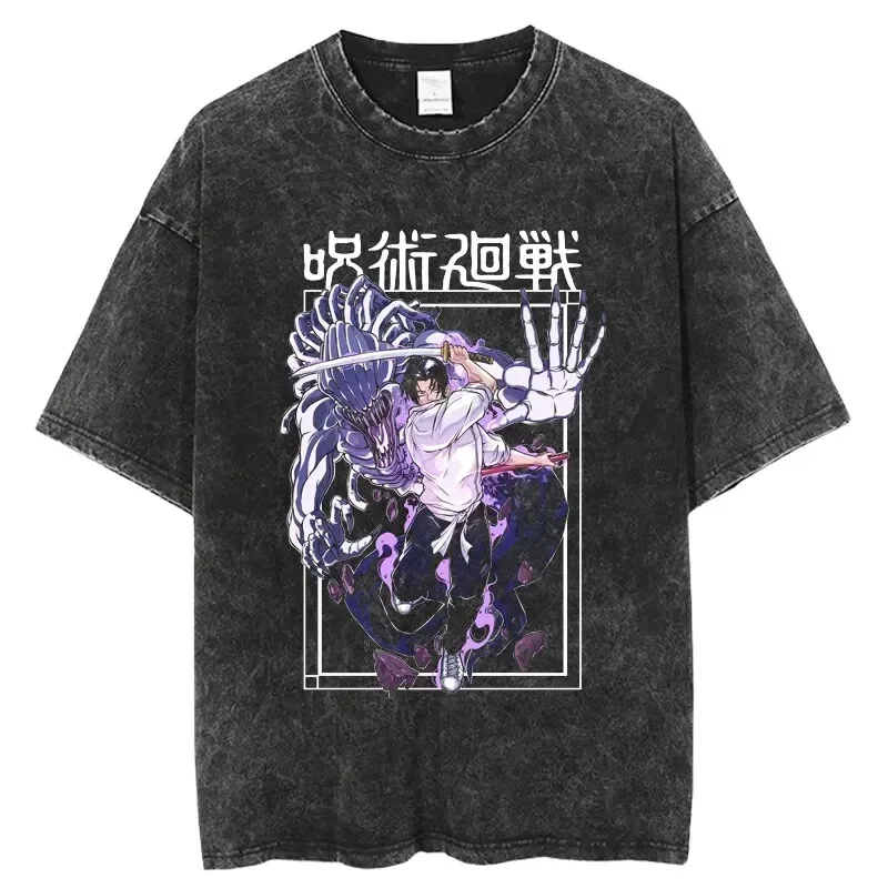 Washed Vintage Anime Printed T-shirt Hip Hop Streetwear Summer Crew Neck Retro Short Sleeve Tees Tops Men Women Cotton T Shirt
Washed Vintage Anime Printed T-shirt Hip Hop Streetwear Summer Crew Neck Retro Short Sleeve Tees Tops Men Women Cotton T Shirt