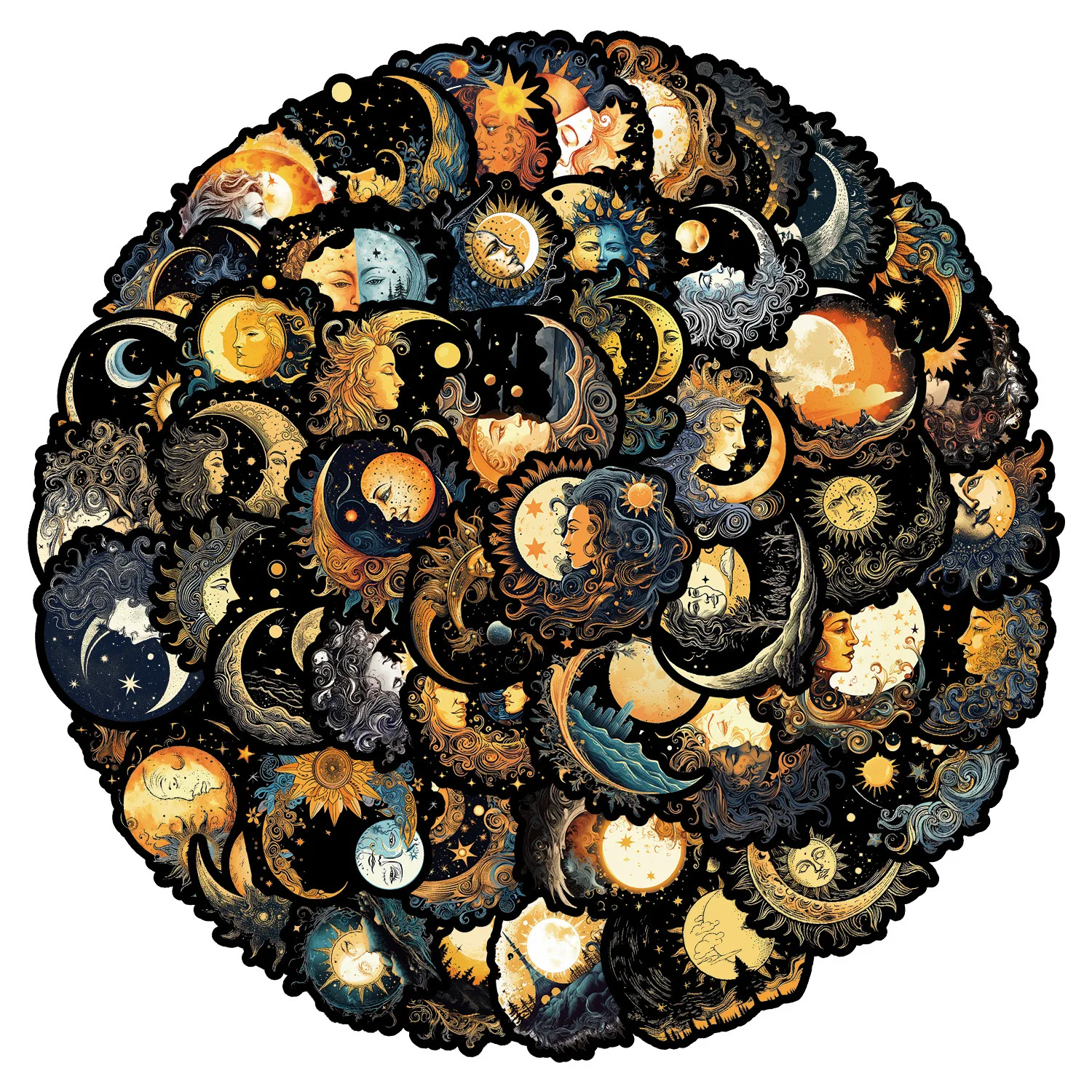 10/50pcs Aesthetic Gothic Sun Moon Stickers Aesthetic Decals for Guitar Laptop Luggage Water Bottle Fridge Motorcycle Skateboard
10/50pcs Aesthetic Gothic Sun Moon Stickers Aesthetic Decals for Guitar Laptop Luggage Water Bottle Fridge Motorcycle Skateboard