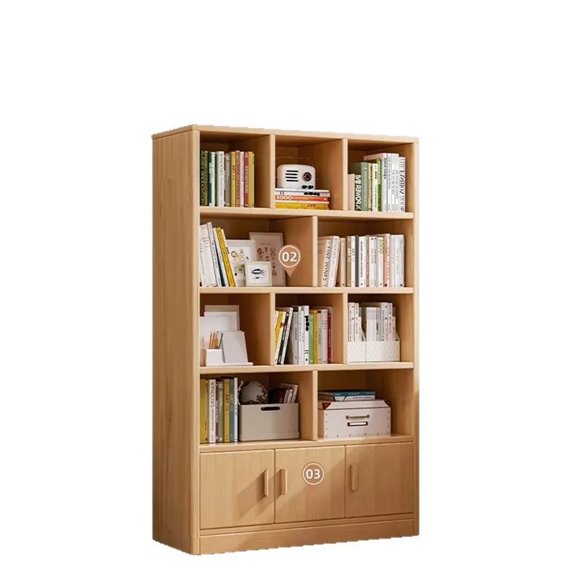 Solid wood floor to ceiling shelves, multi layer living room wall cabinets for storage
Solid wood floor to ceiling shelves, multi layer living room wall cabinets for storage