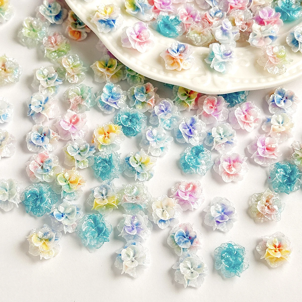 25PCS 3D Multicolors Shinny Gradient Hydrangea Nail Charms Dreamy Luminous Resin Blossoms Nail Art Decorations DIY Women Nails
25PCS 3D Multicolors Shinny Gradient Hydrangea Nail Charms Dreamy Luminous Resin Blossoms Nail Art Decorations DIY Women Nails