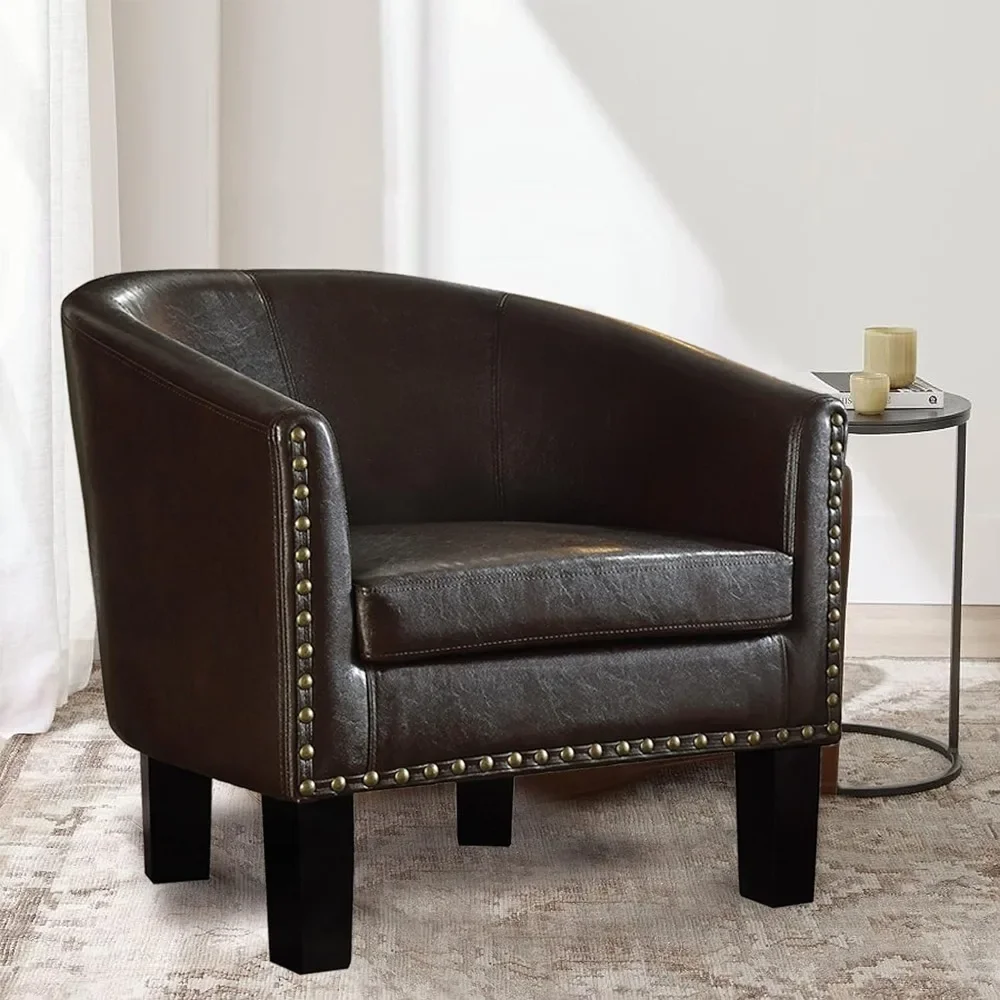 Living Room Chairs with Club Style Barrel for Gaming Armchairs for Bedroom, Standard, Espresso Leather
Living Room Chairs with Club Style Barrel for Gaming Armchairs for Bedroom, Standard, Espresso Leather