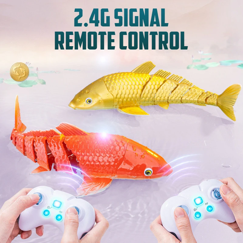 Remote Control Shark Toy 2.4G Simulation RC Koi Fish RC Boat Animals Model Children's Outdoor Games Toys for Boy Gifts
Remote Control Shark Toy 2.4G Simulation RC Koi Fish RC Boat Animals Model Children's Outdoor Games Toys for Boy Gifts