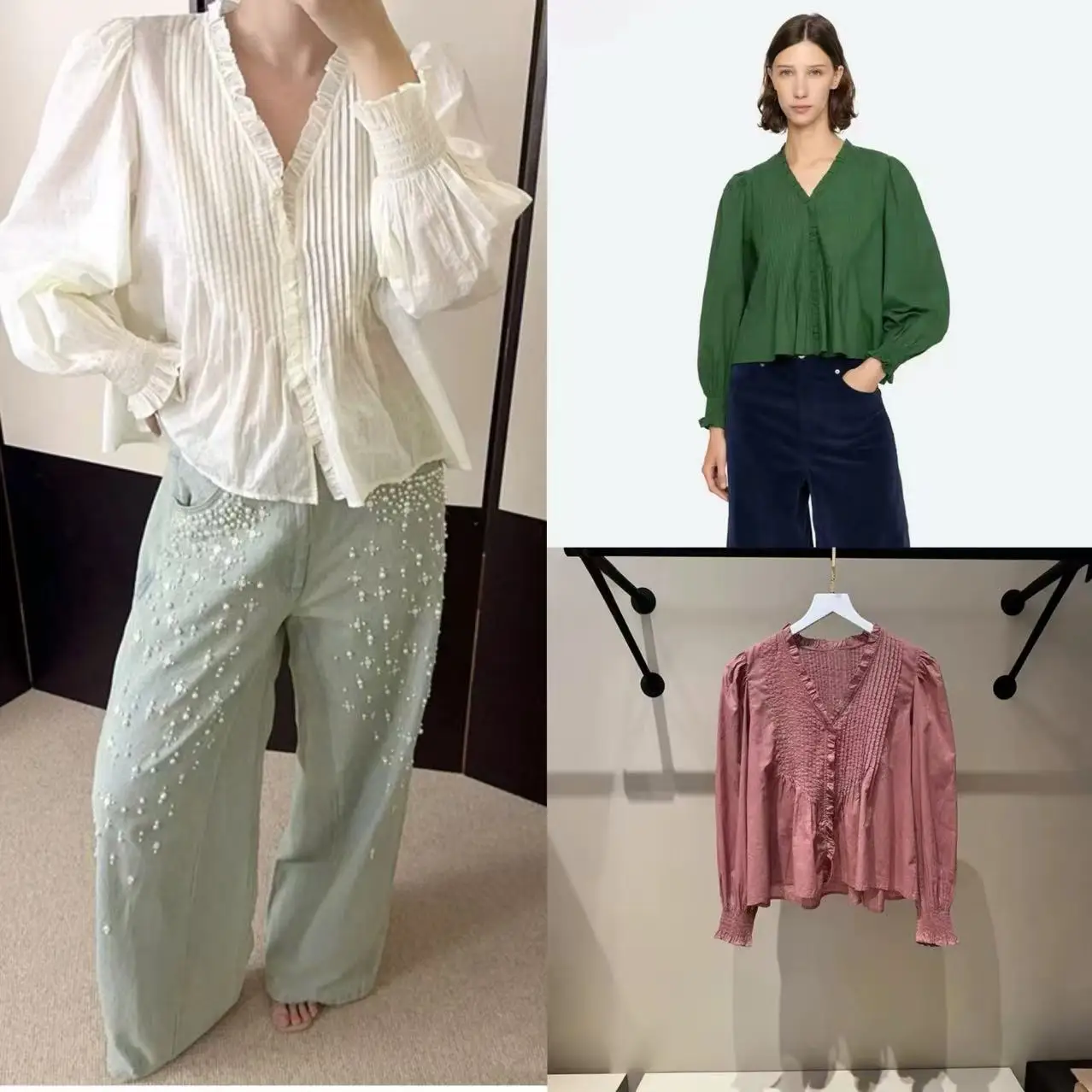 Новая модная плиссированная свободная блузка Ele Sweetened с V-образным вырезом и рукавами-фонариками из американского хлопка для весны и лета
Новая модная плиссированная свободная блузка Ele Sweetened с V-образным вырезом и рукавами-фонариками из американского хлопка для весны и лета