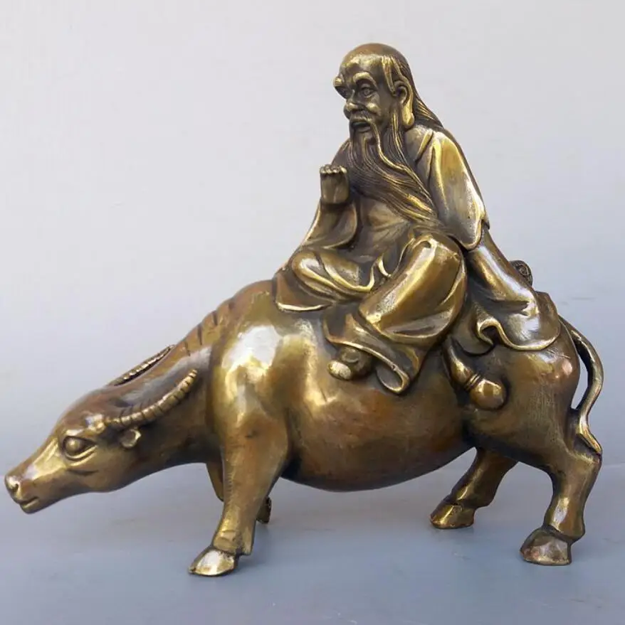 Pure copper Laozi riding ox Laojun worships statues and figure sculptures at home
Pure copper Laozi riding ox Laojun worships statues and figure sculptures at home
