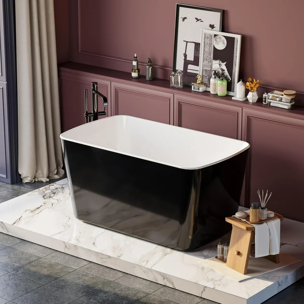 49" Acrylic Bathtub, Contemporary Soaking Tub with Chrome Overflow and Drain, Square Shaped Janpanese Soaking Tub with Seat
49" Acrylic Bathtub, Contemporary Soaking Tub with Chrome Overflow and Drain, Square Shaped Janpanese Soaking Tub with Seat