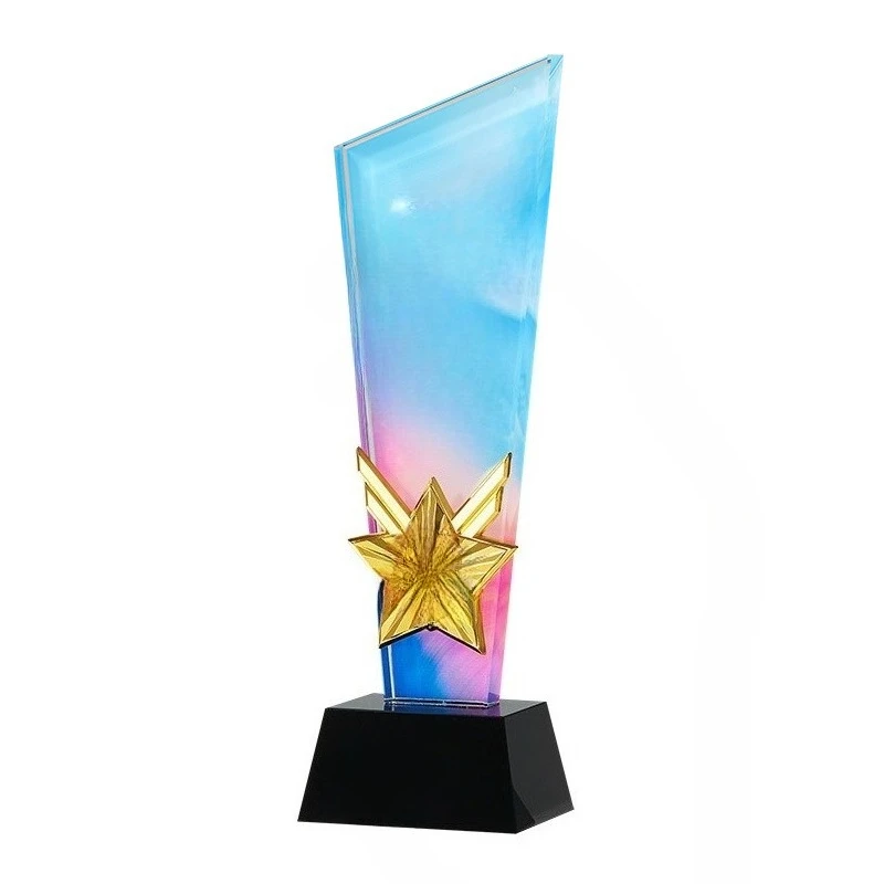 Trophy new high-end creative colorful crystal trophy medal company award competition employee souvenir ornament
Trophy new high-end creative colorful crystal trophy medal company award competition employee souvenir ornament