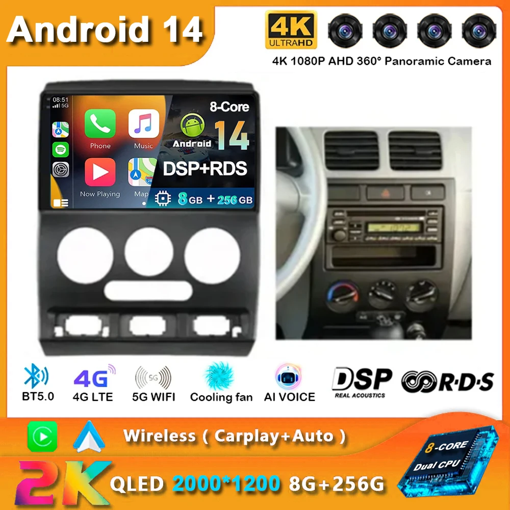 Android 14 For KIA RIO 2002 - 2005 Car Radio Multimedia Video Player GPS Navigation 4G LTE Wireless Carplay Auto 4G+WIFI DSP BT
Android 14 For KIA RIO 2002 - 2005 Car Radio Multimedia Video Player GPS Navigation 4G LTE Wireless Carplay Auto 4G+WIFI DSP BT