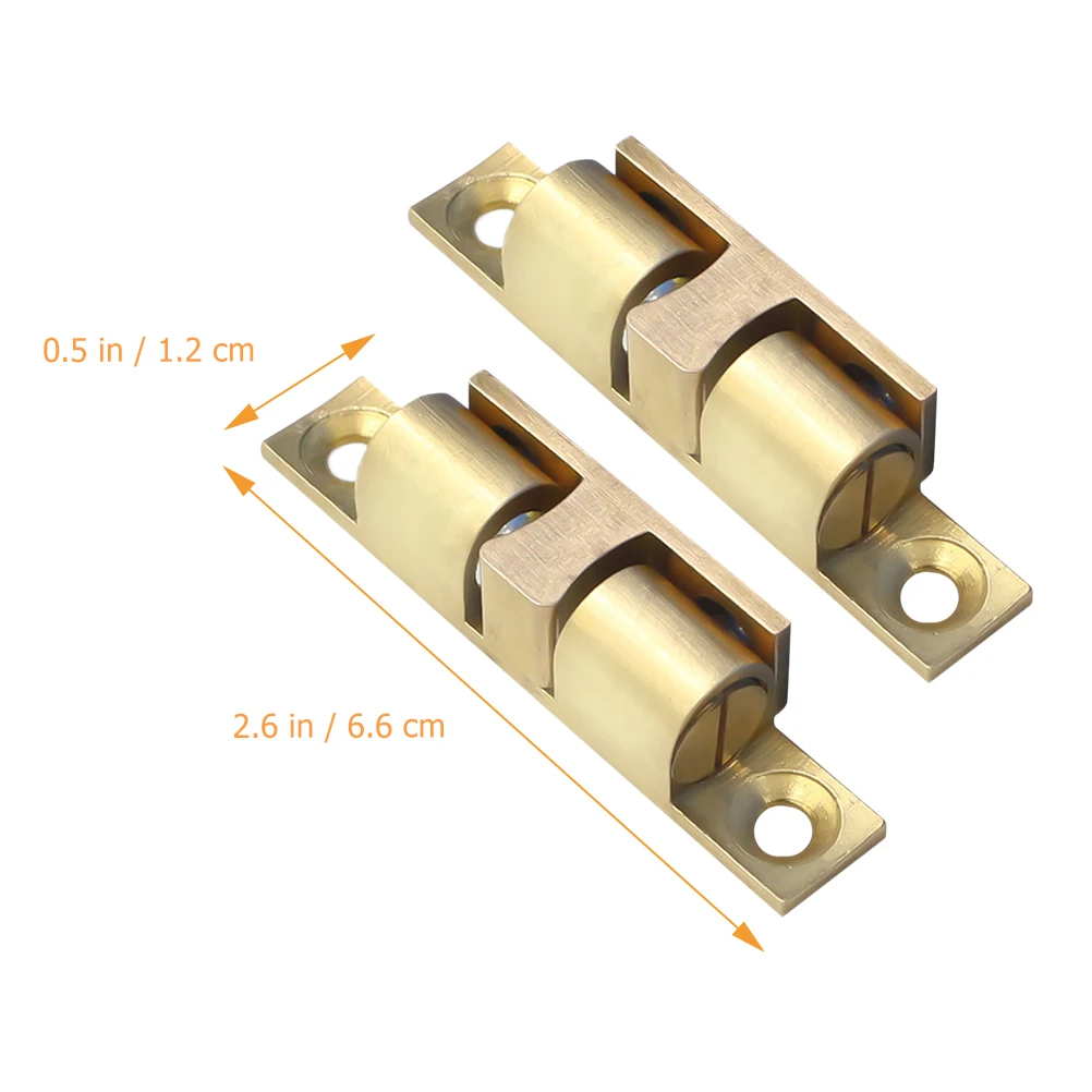 2pcs Yellow Copper Bumpers 70mm Cabinet Door Suction Ball Tension Latch Furniture Hardware Closet Double Balls Catch Durable 
2pcs Yellow Copper Bumpers 70mm Cabinet Door Suction Ball Tension Latch Furniture Hardware Closet Double Balls Catch Durable