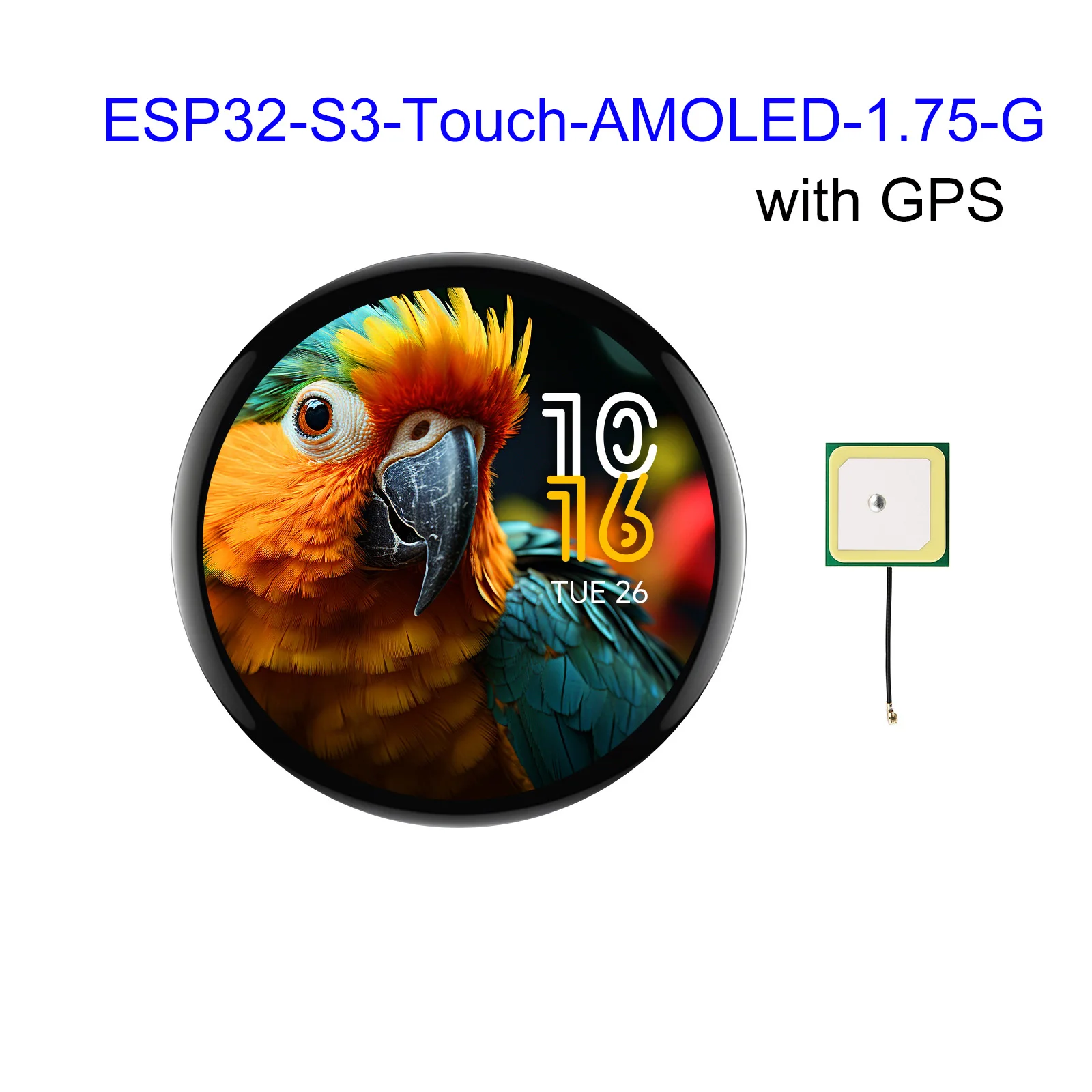 ESP32-S3 1.75 inch AMOLED Round Touch Display Development Board with Protective Case,Speaker,GPS GNSS Ceramic Antenna,466x466
ESP32-S3 1.75 inch AMOLED Round Touch Display Development Board with Protective Case,Speaker,GPS GNSS Ceramic Antenna,466x466
