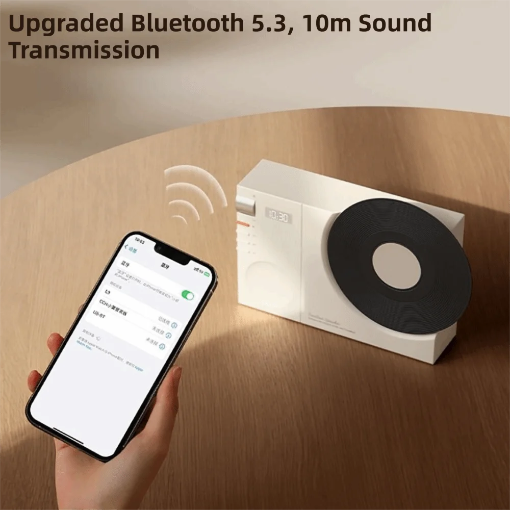 High-Definition Sound Bluetooth Speaker Super Bass Clock Display Clock Speaker Vintage Style Vinyl Record Design Retro Speaker
High-Definition Sound Bluetooth Speaker Super Bass Clock Display Clock Speaker Vintage Style Vinyl Record Design Retro Speaker