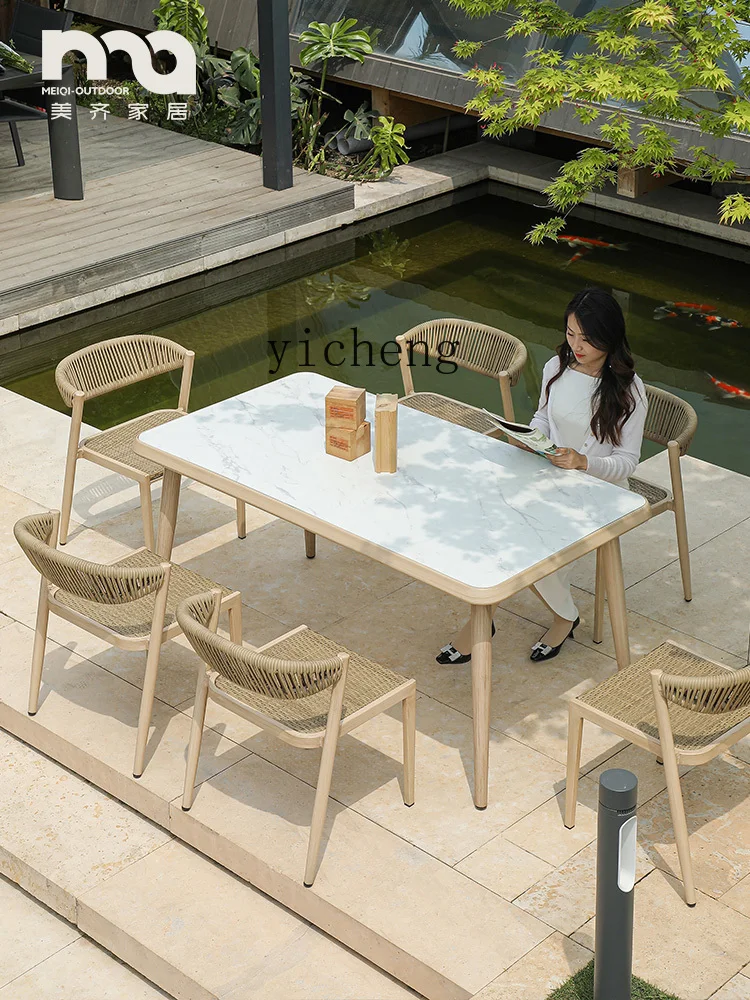 TWR Outdoor Table and Chair Set for Courtyard Waterproof Sunproof Open-air Rattan Woven Chair Rock Plate Dining Table
TWR Outdoor Table and Chair Set for Courtyard Waterproof Sunproof Open-air Rattan Woven Chair Rock Plate Dining Table