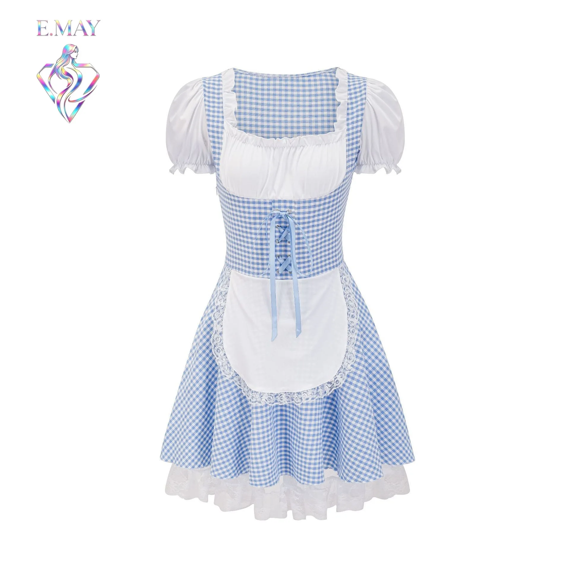 Halloween Plaid Dress Bavarian Beer Festival Maid Uniform Barmaid Costume Retro Gingham Design Summer New Arrival Women's Wear
Halloween Plaid Dress Bavarian Beer Festival Maid Uniform Barmaid Costume Retro Gingham Design Summer New Arrival Women's Wear