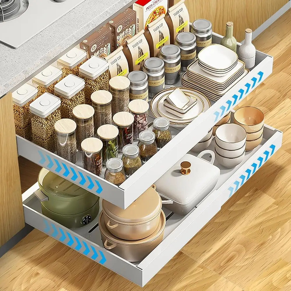 Pull Out Drawers For Cabinets, 2 Packs Expandable(12.6''-20.5'') Slide Out Shelves For Kitchen Cabinets, Pullout Cabinet
Pull Out Drawers For Cabinets, 2 Packs Expandable(12.6''-20.5'') Slide Out Shelves For Kitchen Cabinets, Pullout Cabinet