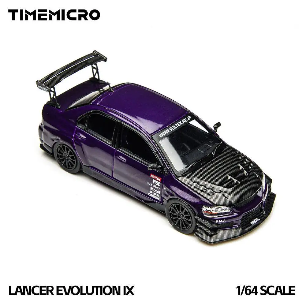 Time Micro 1:64 Mitsubishi Lancer Evolution IX Metallic Purple with Opening Hood, Die-cast Model Car for Collectors & Display
Time Micro 1:64 Mitsubishi Lancer Evolution IX Metallic Purple with Opening Hood, Die-cast Model Car for Collectors & Display