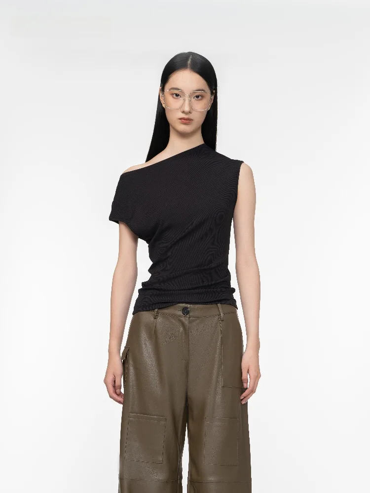 DANZNYC Весенне-летняя футболка с коротким рукавом, удобная повседневная модель с асимметричным вырезом на одно плечо и маленьким милым сердечком
DANZNYC Весенне-летняя футболка с коротким рукавом, удобная повседневная модель с асимметричным вырезом на одно плечо и маленьким милым сердечком