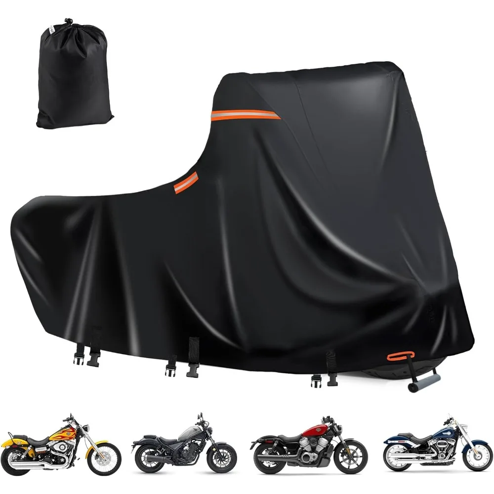 Extra Large Waterproof Motorcycle Cover 600D UV Rain Dust Proof with Reflective Strips Windproof Buckles Air Vents
Extra Large Waterproof Motorcycle Cover 600D UV Rain Dust Proof with Reflective Strips Windproof Buckles Air Vents
