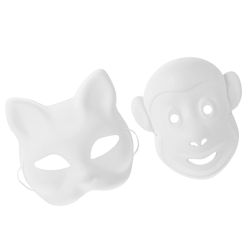 2pcs Hand Painted Masks White Unpainted Cat Monkey Hand Painting Masks Blank Masquerade Prop for Party Decoration
2pcs Hand Painted Masks White Unpainted Cat Monkey Hand Painting Masks Blank Masquerade Prop for Party Decoration