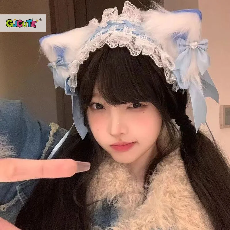 3Pcs/Set Women Y2K Girl Handmade Bow Lace Hairband Cat Ear Hair Clip Kawaii Headband Lolita Cosplay Hair Accessories
3Pcs/Set Women Y2K Girl Handmade Bow Lace Hairband Cat Ear Hair Clip Kawaii Headband Lolita Cosplay Hair Accessories