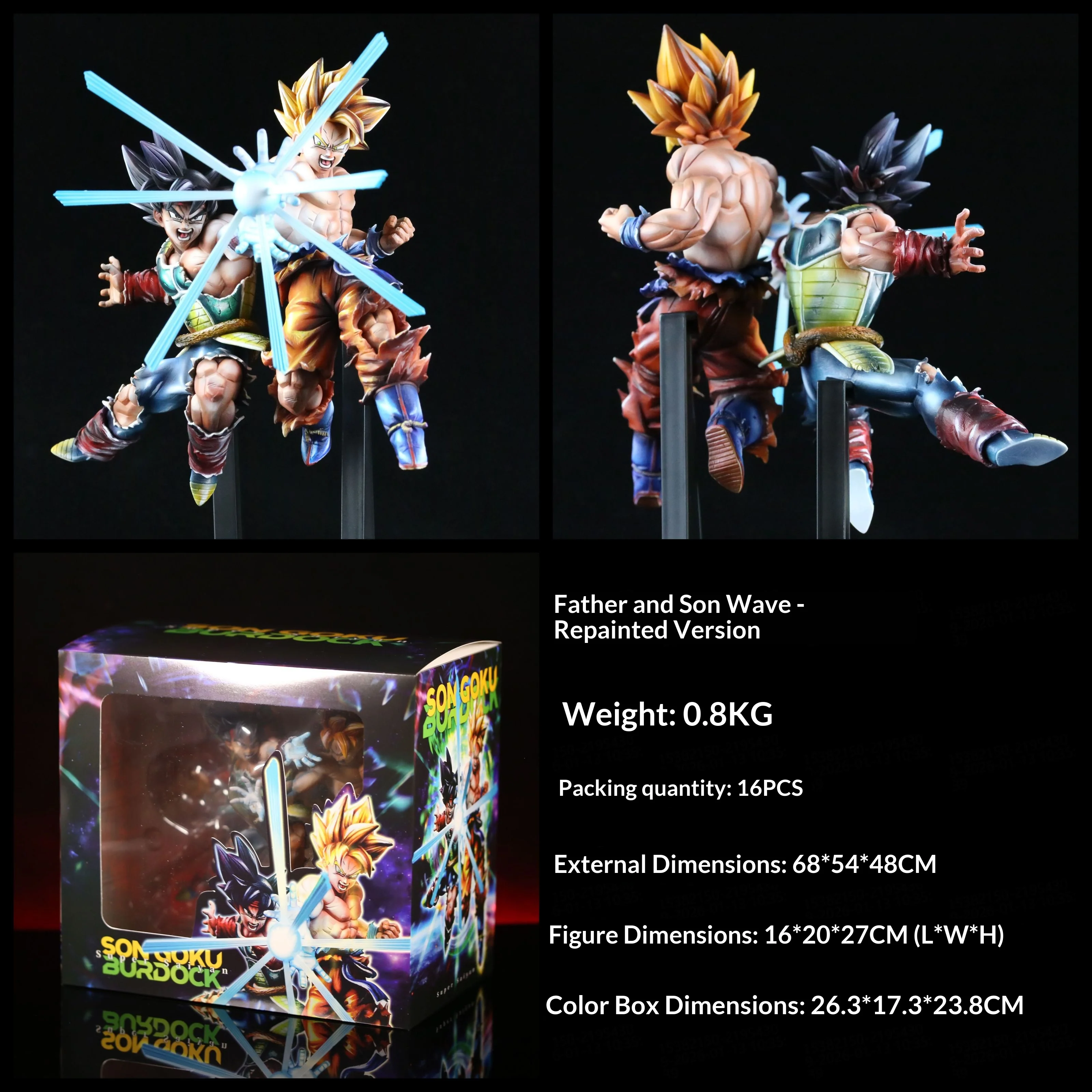 Dragon Ball Bardock Super Saiyan Goku Father Son Kamehameha Scene Statue Collectible Action Figure For Anime Fans Collectors
Dragon Ball Bardock Super Saiyan Goku Father Son Kamehameha Scene Statue Collectible Action Figure For Anime Fans Collectors