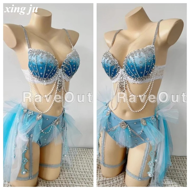 Xing Ju Women Diamond Pearl Tassel Tops Mesh Tight Shorts Set Nightclub Singer Sexy Stage Dance Costume Club Birthday Party Wear
Xing Ju Women Diamond Pearl Tassel Tops Mesh Tight Shorts Set Nightclub Singer Sexy Stage Dance Costume Club Birthday Party Wear