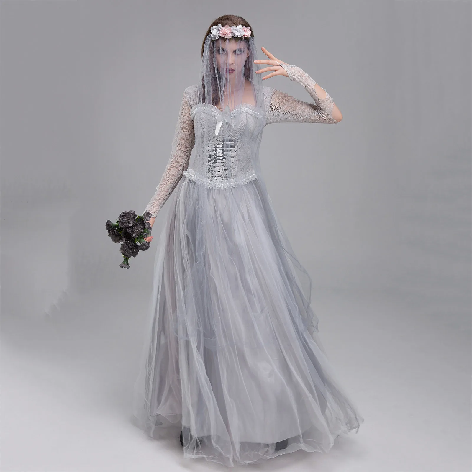 Women Medieval Vintage Exquisite Pearl Patchwork Corset Dress Gothic Square Neck Lace Lady Corpse Bride Halloween Cosplay
Women Medieval Vintage Exquisite Pearl Patchwork Corset Dress Gothic Square Neck Lace Lady Corpse Bride Halloween Cosplay