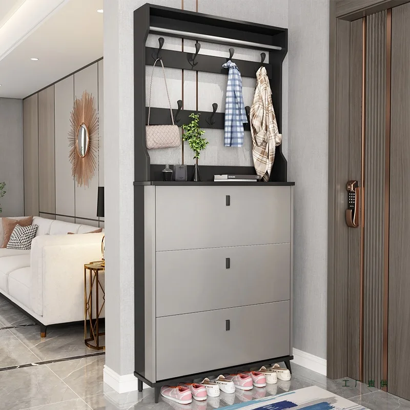 Shoe cabinet, entrance cabinet integrated against the wall to enter the door, home entrance light luxury clothes
Shoe cabinet, entrance cabinet integrated against the wall to enter the door, home entrance light luxury clothes