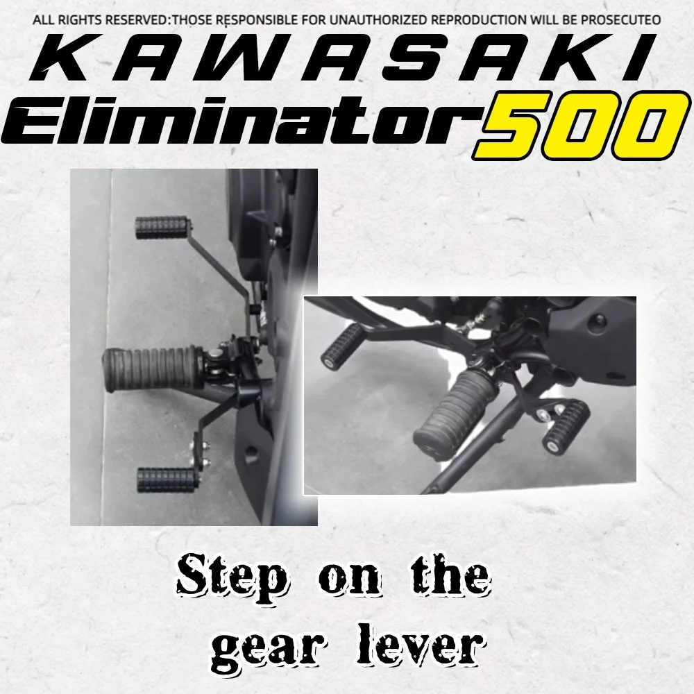 For Kawasaki Eliminato 500 customized front and rear shift levers, gear shift levers, gear lever accessories
For Kawasaki Eliminato 500 customized front and rear shift levers, gear shift levers, gear lever accessories