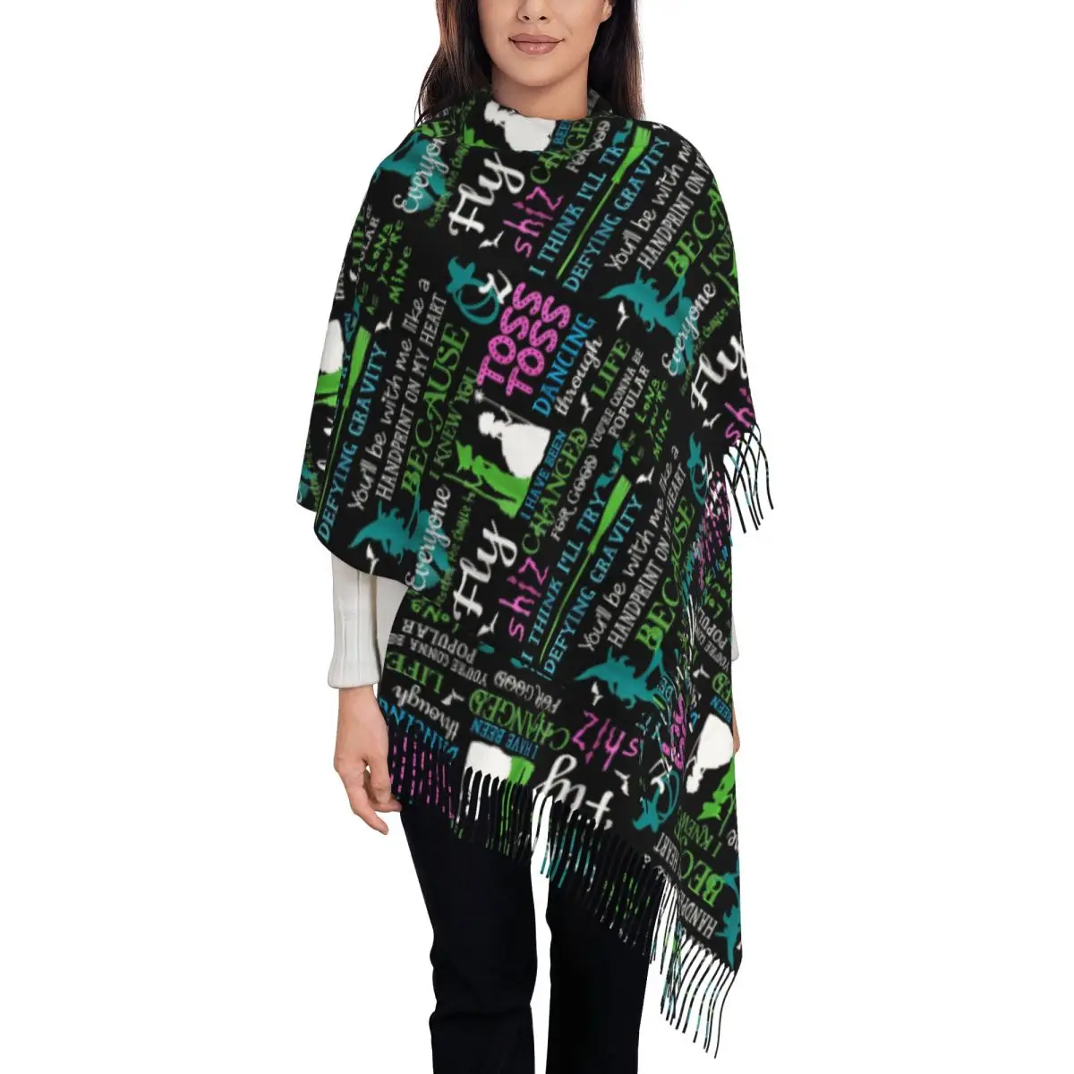 Halloween Wicked Musical Scarf Tassel Scarves for Women Soft Warm Shawls and Wraps Long Fall Winter Shawl Wrap
Halloween Wicked Musical Scarf Tassel Scarves for Women Soft Warm Shawls and Wraps Long Fall Winter Shawl Wrap