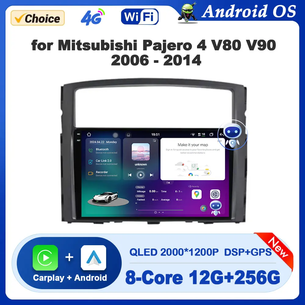 Android System 9 inch for Mitsubishi Pajero 4 V80 V90 2006 - 2014 Car Multimedia Radio Player GPS DSP BT WiFi Carplay HD Screen
Android System 9 inch for Mitsubishi Pajero 4 V80 V90 2006 - 2014 Car Multimedia Radio Player GPS DSP BT WiFi Carplay HD Screen