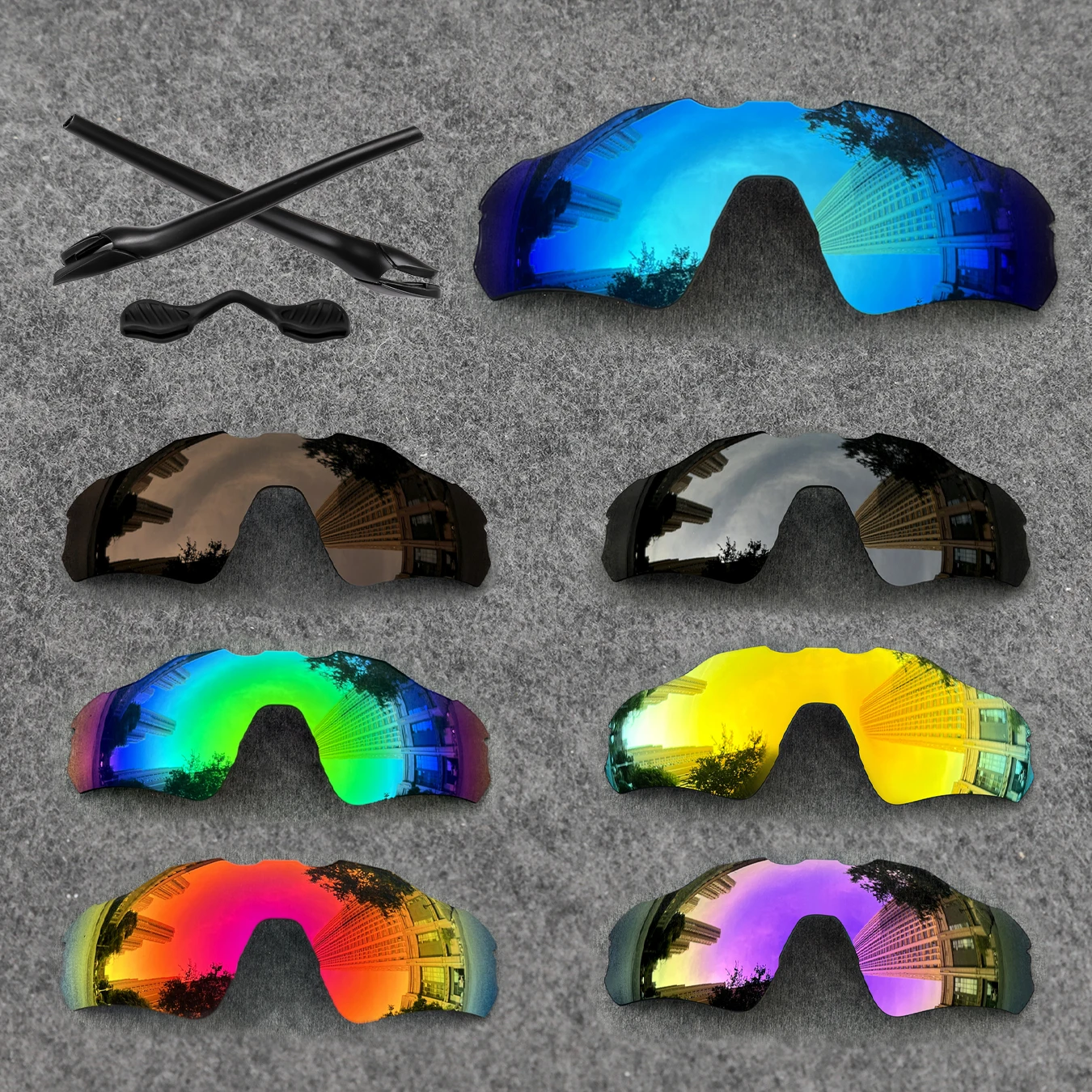 Polarized Replacement Lenses & Rubber Kit EarSocks Small Size Nosepad for Oakley Radar EV Path OO9208 Sunglasses
Polarized Replacement Lenses & Rubber Kit EarSocks Small Size Nosepad for Oakley Radar EV Path OO9208 Sunglasses