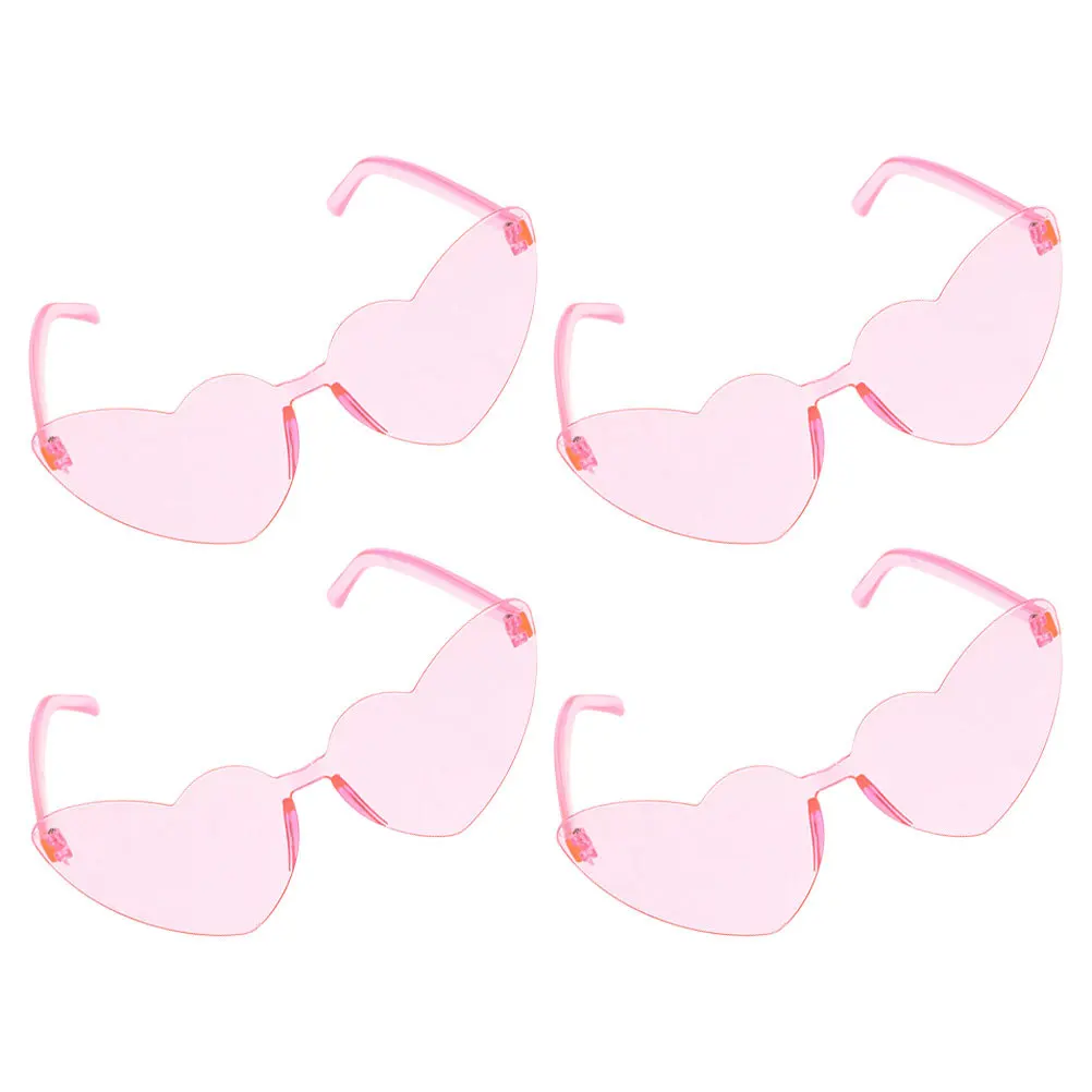 4Pcs Trendy Frameless Heart Sunglasses Cool Photo Props for Pool Bachelorette Holiday Events Fashion Rimless Shades Women
4Pcs Trendy Frameless Heart Sunglasses Cool Photo Props for Pool Bachelorette Holiday Events Fashion Rimless Shades Women