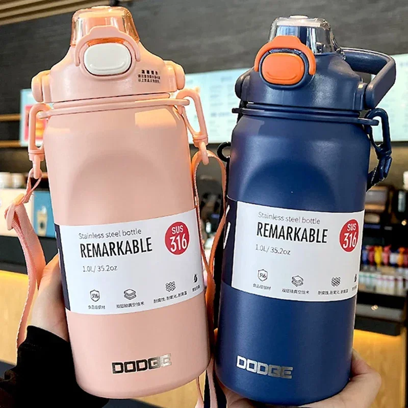 1000ml Thermal Water Bottle Tour Stainless Steel Thermos Vacuum Flask With Straw Travel Cup Portable Tumbler Sports Drinkware
1000ml Thermal Water Bottle Tour Stainless Steel Thermos Vacuum Flask With Straw Travel Cup Portable Tumbler Sports Drinkware