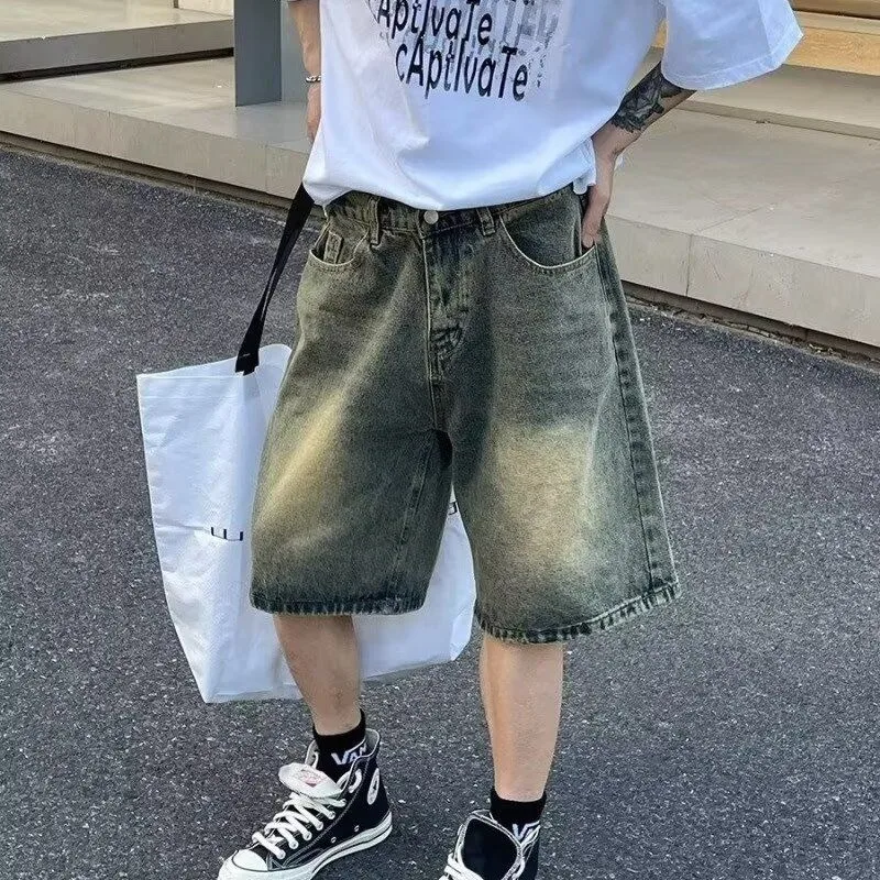 Men's Vintage Wash Denim Shorts Loose Fit Wide Leg Distressed Casual Jorts
Men's Vintage Wash Denim Shorts Loose Fit Wide Leg Distressed Casual Jorts