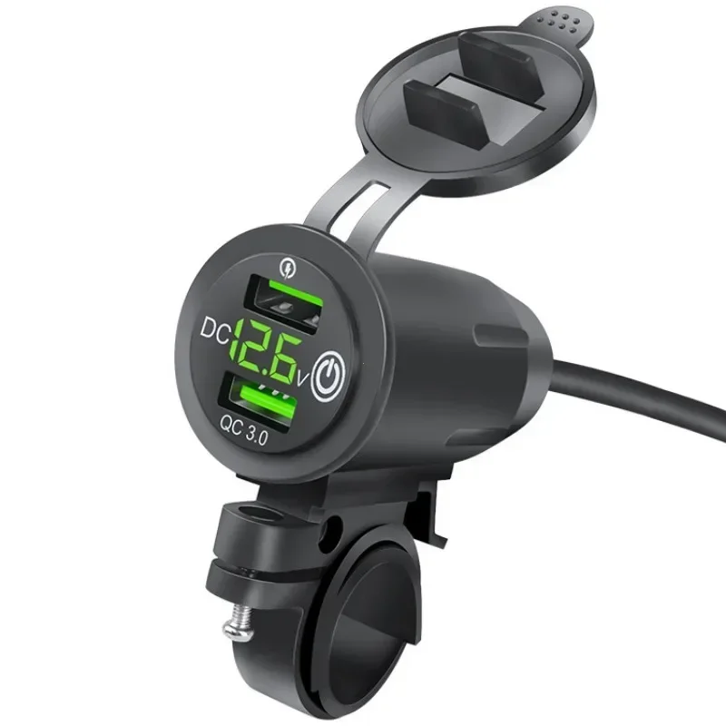 Модифицированное зарядное устройство для мотоцикла, двойной USB QC3.0, светодиодный вольтметр, дисплей, двойной USB-разъем для зарядного устройства, аксессуары для модификации деталей двигателя
Модифицированное зарядное устройство для мотоцикла, двойной USB QC3.0, светодиодный вольтметр, дисплей, двойной USB-разъем для зарядного устройства, аксессуары для модификации деталей двигателя