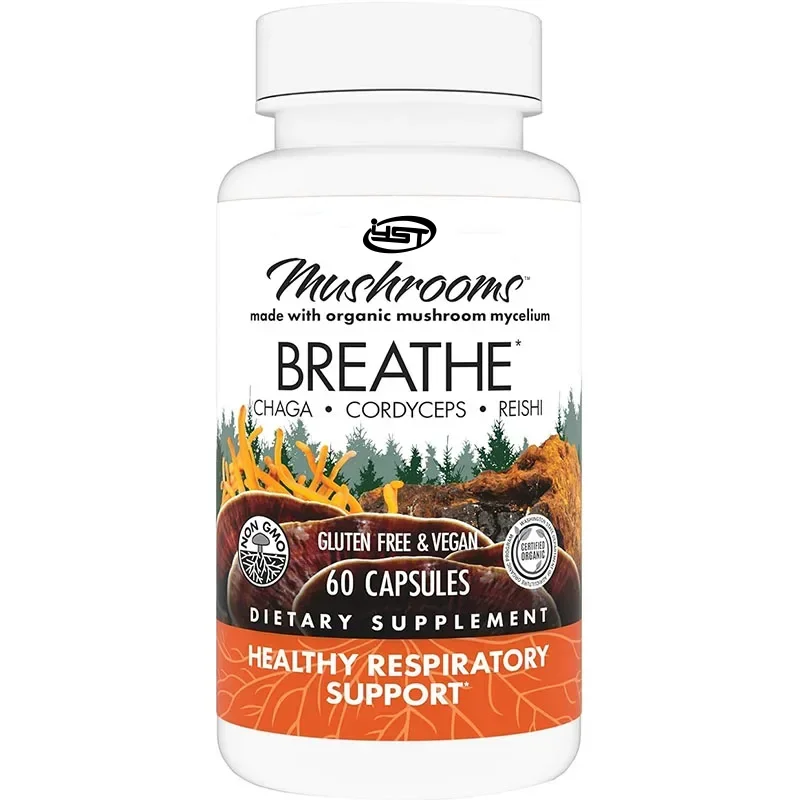 Капсулы Breathe — травяная добавка для здоровья легких, содержащая березовым грибом, Ganoderma Lucidum и Cordyceps Sinensis
Капсулы Breathe — травяная добавка для здоровья легких, содержащая березовым грибом, Ganoderma Lucidum и Cordyceps Sinensis